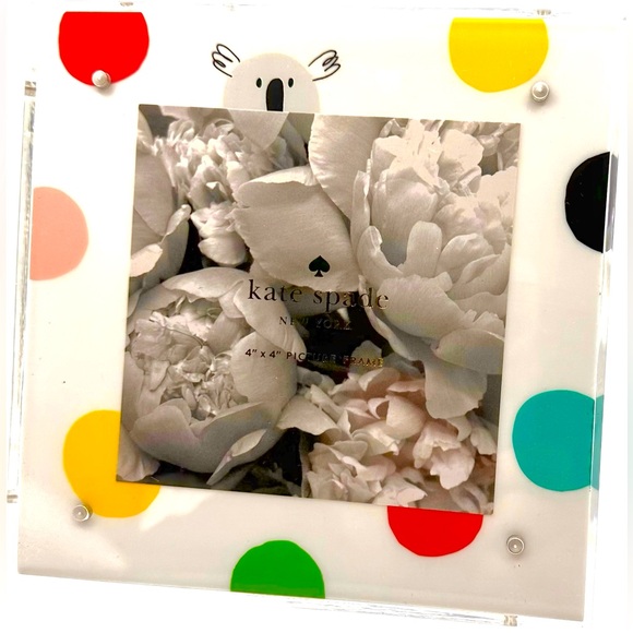 kate spade Other - Kate Spade ♠️ Frame, 4"x4" Multicolored Dots, Koala Doodle, Great Preowned Cond.